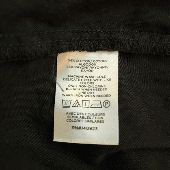 LOFT Size Medium Black Cotton/Rayon Summer Dress With Ruffle Hem NWOT - Picture 6 of 6